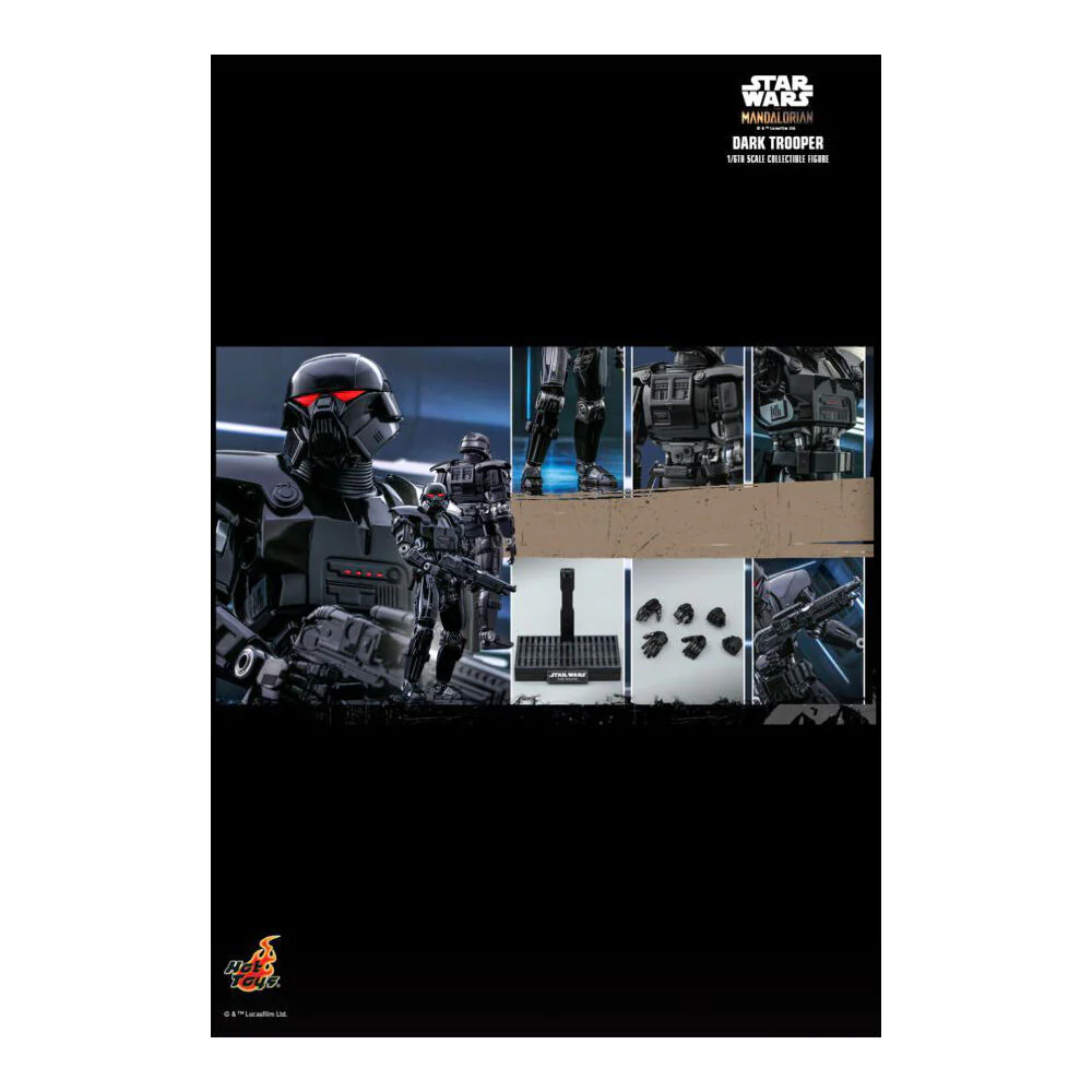 Star Wars The Mandalorian Dark Trooper 1:6 Scale Collectable Action Figure - Image 6