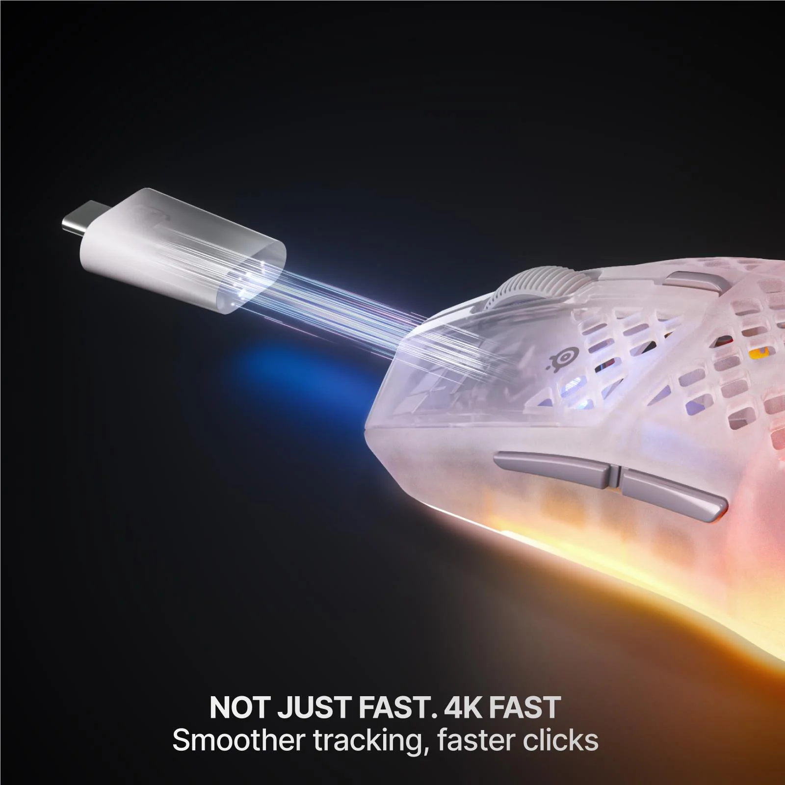 SteelSeries Aerox 3 Gen 2 Wireless Gaming Mouse Ghost - Image 3