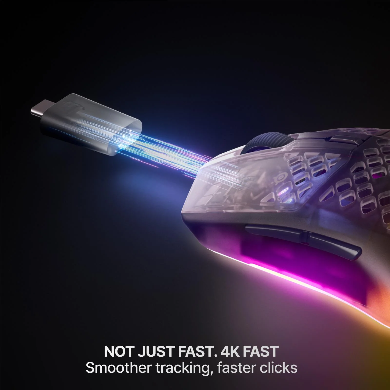 SteelSeries Aerox 3 Gen 2 Wireless Gaming Mouse Shadow - Image 3