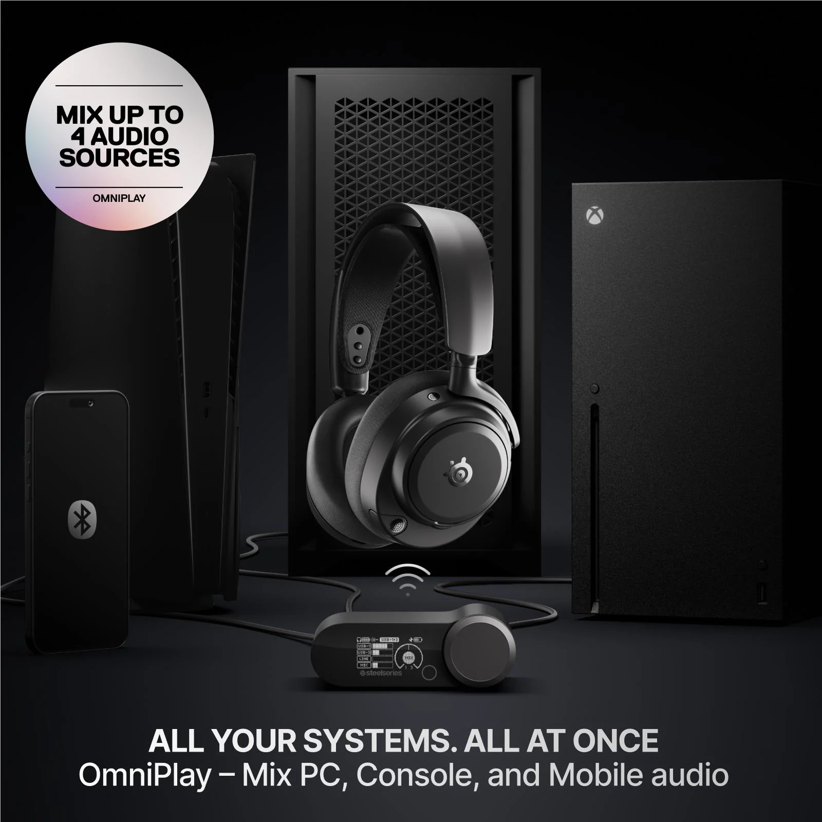 SteelSeries Arctis Nova Pro Omni Gaming Headset (Black) - Image 3