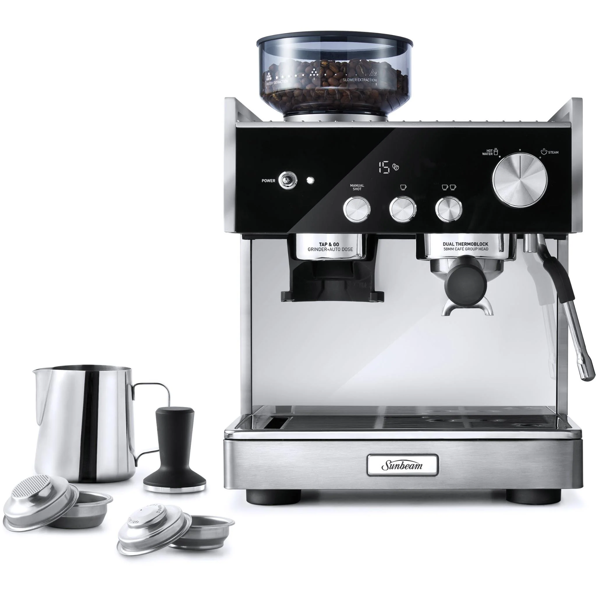Sunbeam Origins Dual Thermoblock Espresso Manual Coffee Machine - Image 2