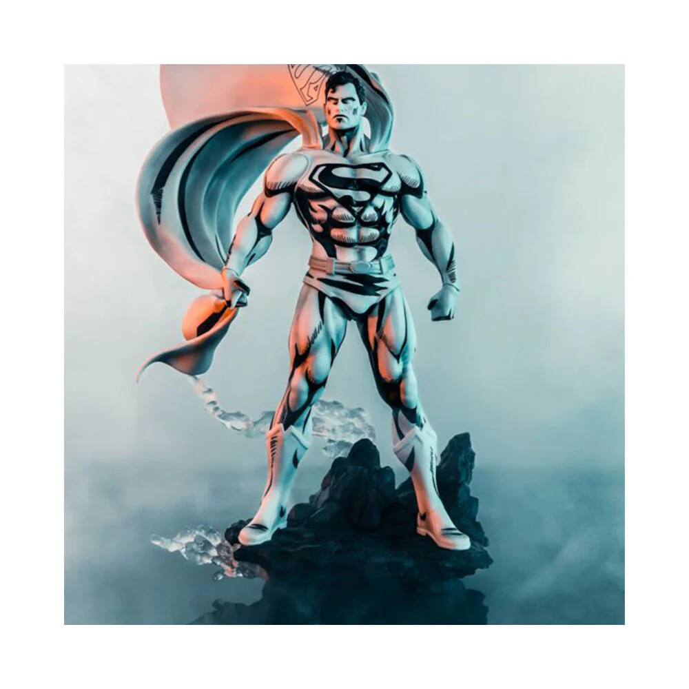Superman John Byrne Black & White PVC 1:8 Scale Statue 12" - Image 2