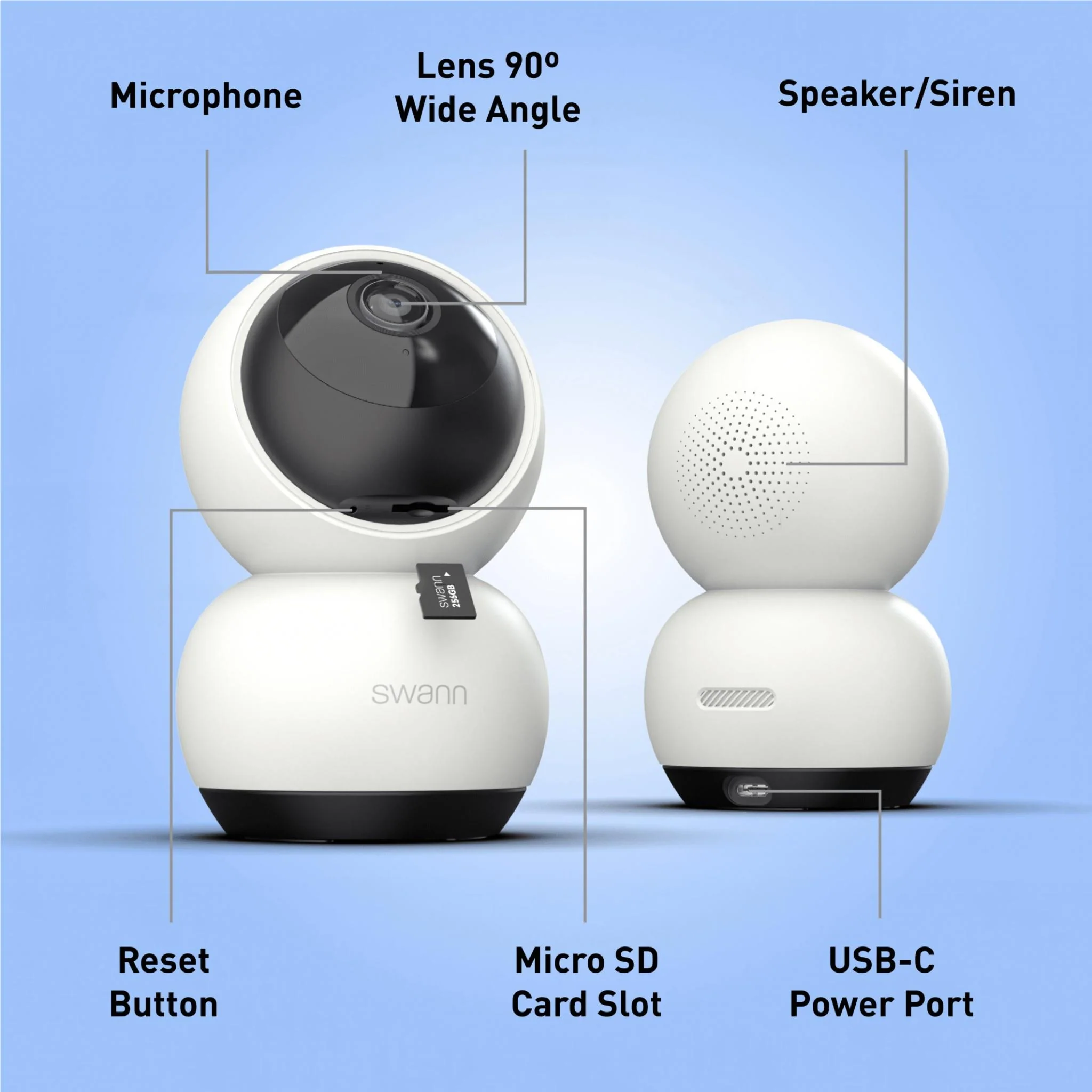 Swann Evo 2K Indoor Pan & Tilt  WiFi Camera (2 Pack) - Image 3