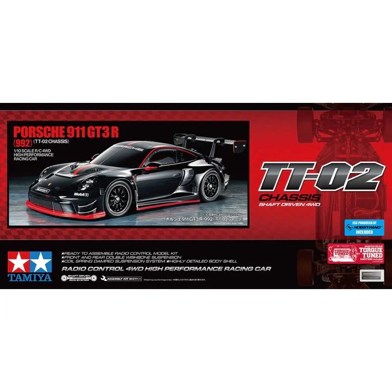 Tamiya 1/10 RC 911 GT3 R (992) (TT-02) - Image 3