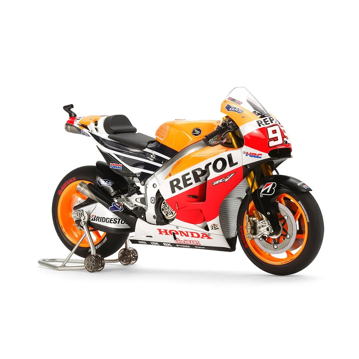 Tamiya 1/12 Repsol Honda RC212V 14 Motorcycle Scaled Plastic Model Kit - Image 2
