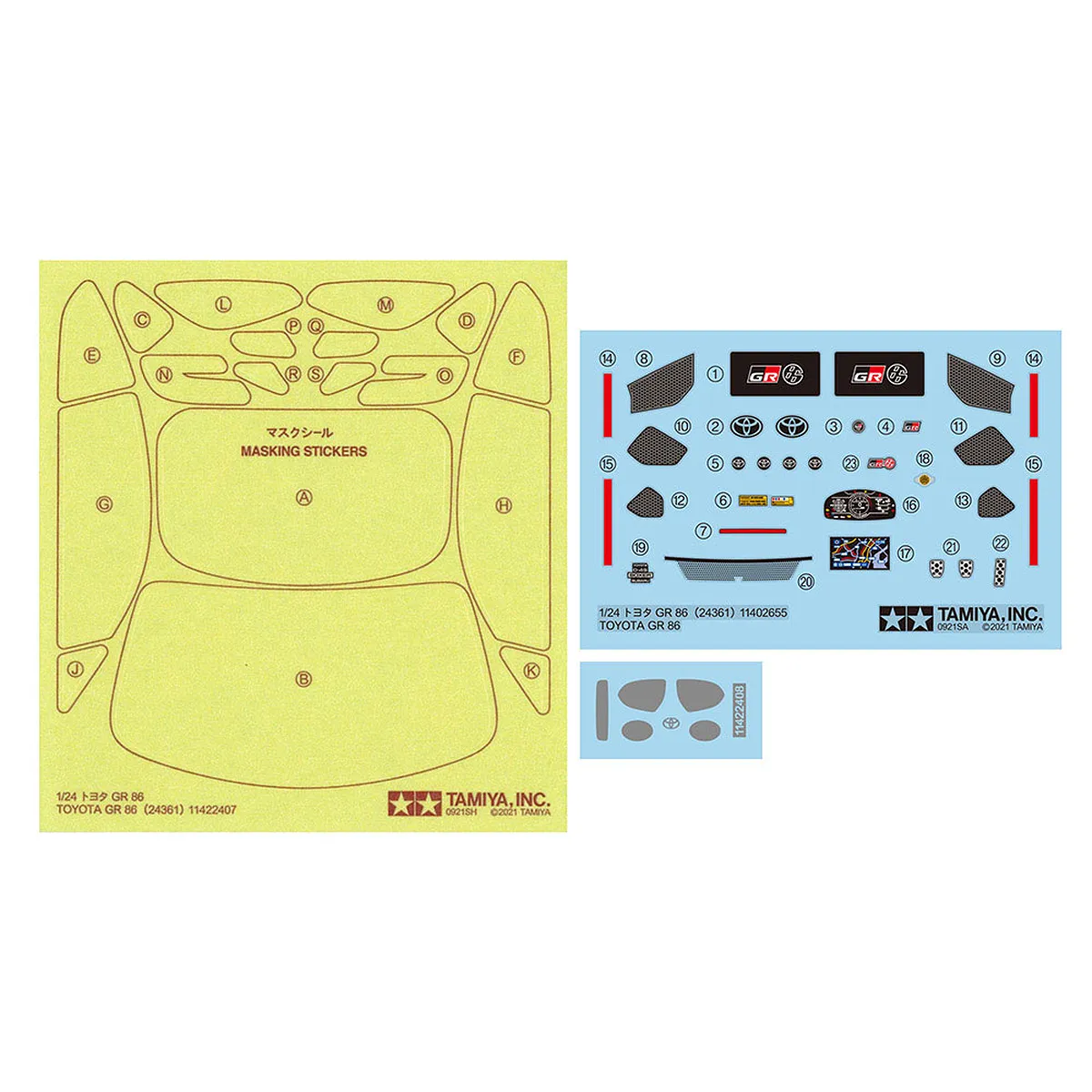 Tamiya 1/24 Toyota GR 86 Scaled Plastic Model Kit - Image 10