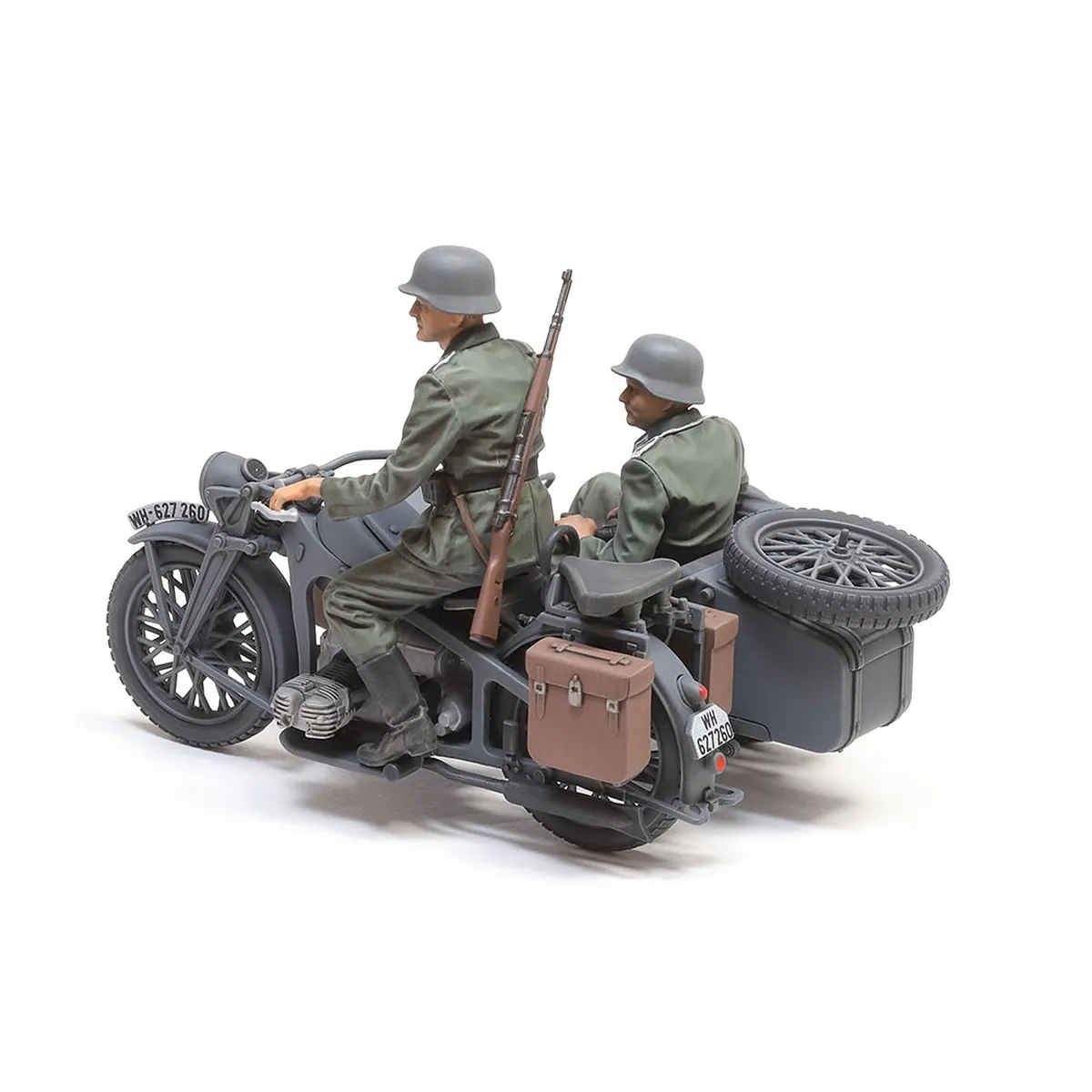 Tamiya 1/35 German KS600 Motorcycle with Sidecar Scaled Plastic Model Kit - Image 3