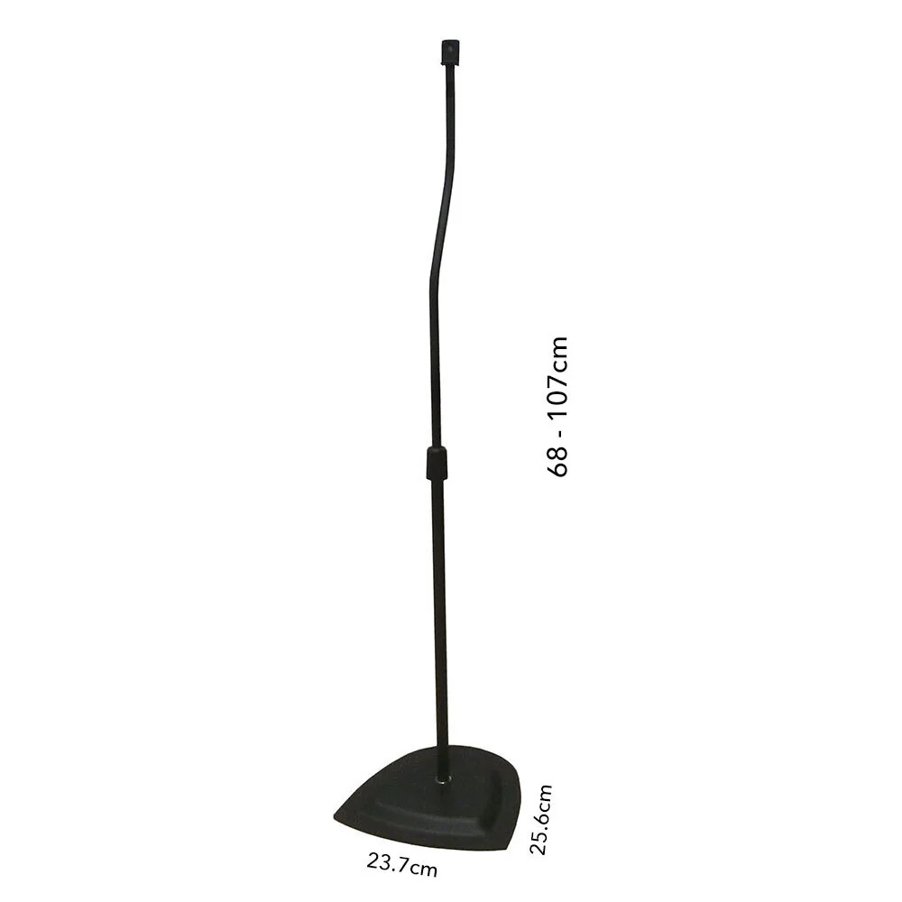 Tauris Adjustable Height Satellite Bookshelf Speaker Stand (Black) - Image 3