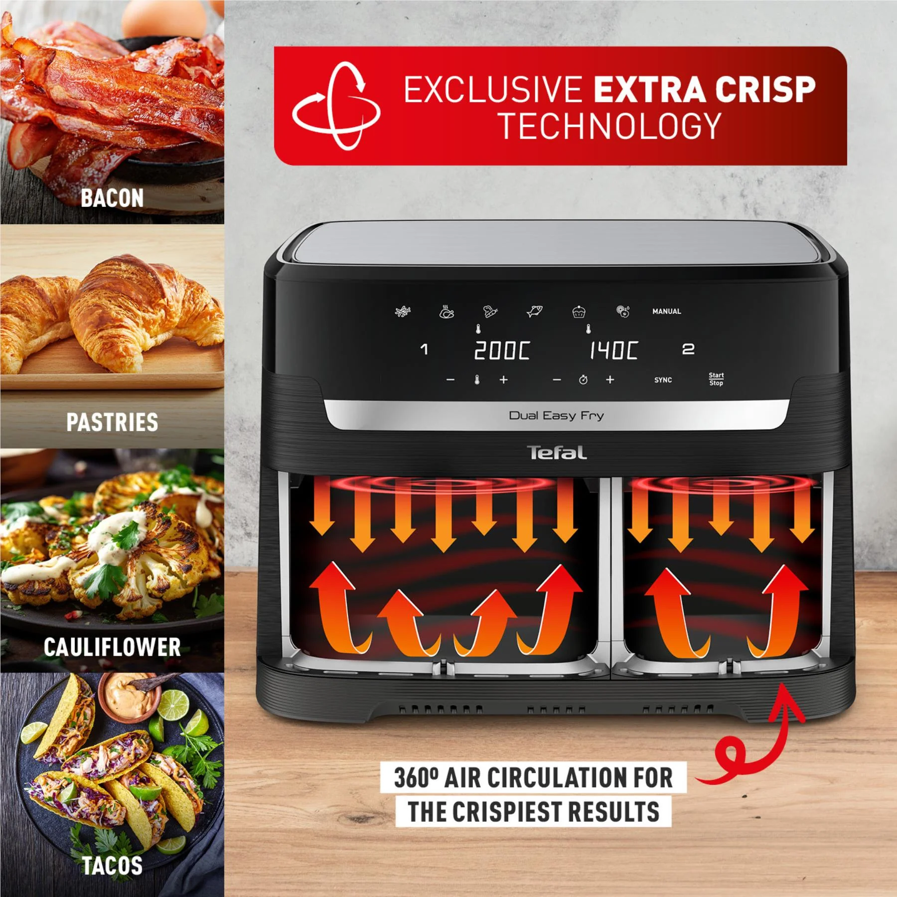 Tefal 11L XXXL Dual Easy Fry Air Fryer - Image 6