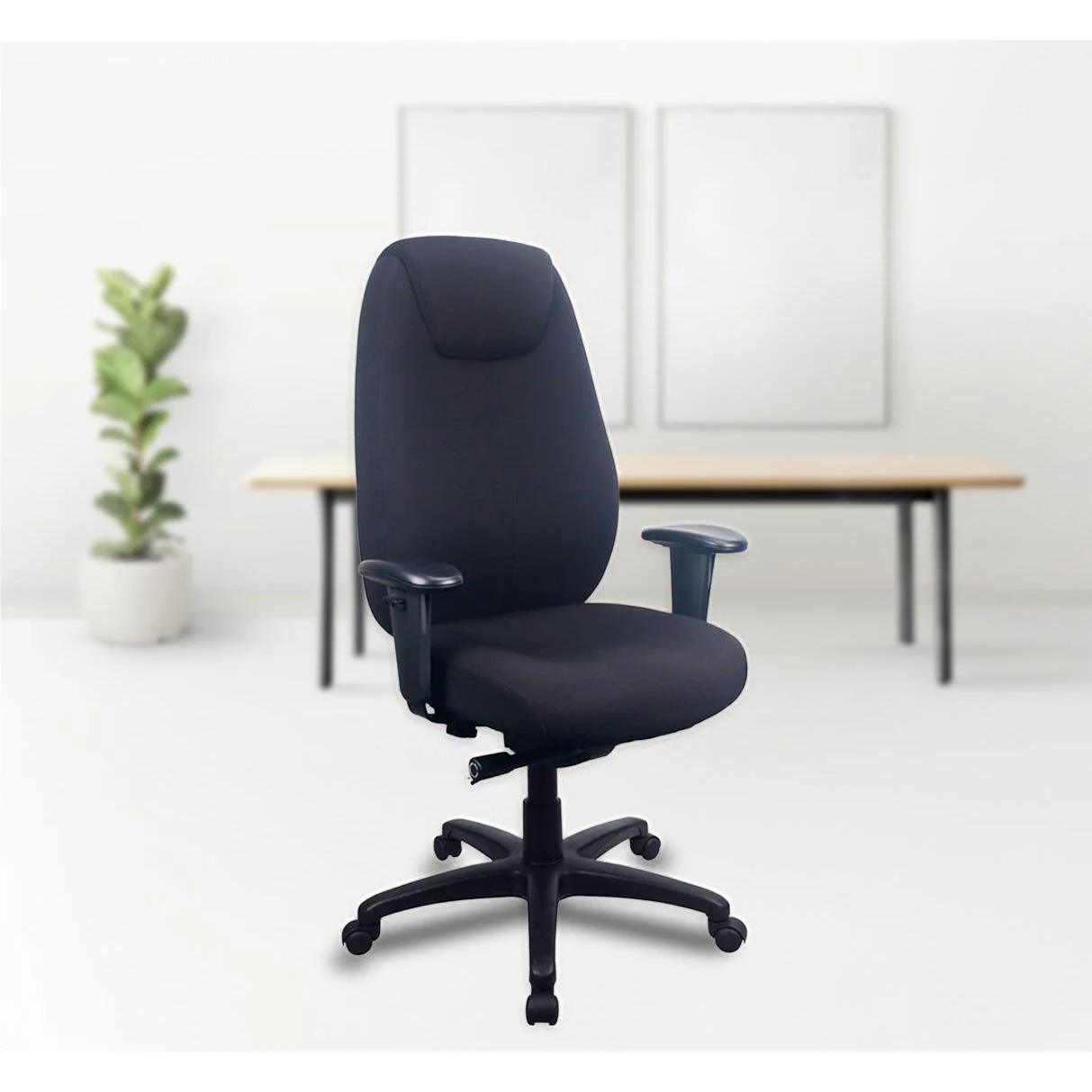 TEMPUR TP6400 Ergonomic Fabric Swivel Office Chair (Black) - Image 6