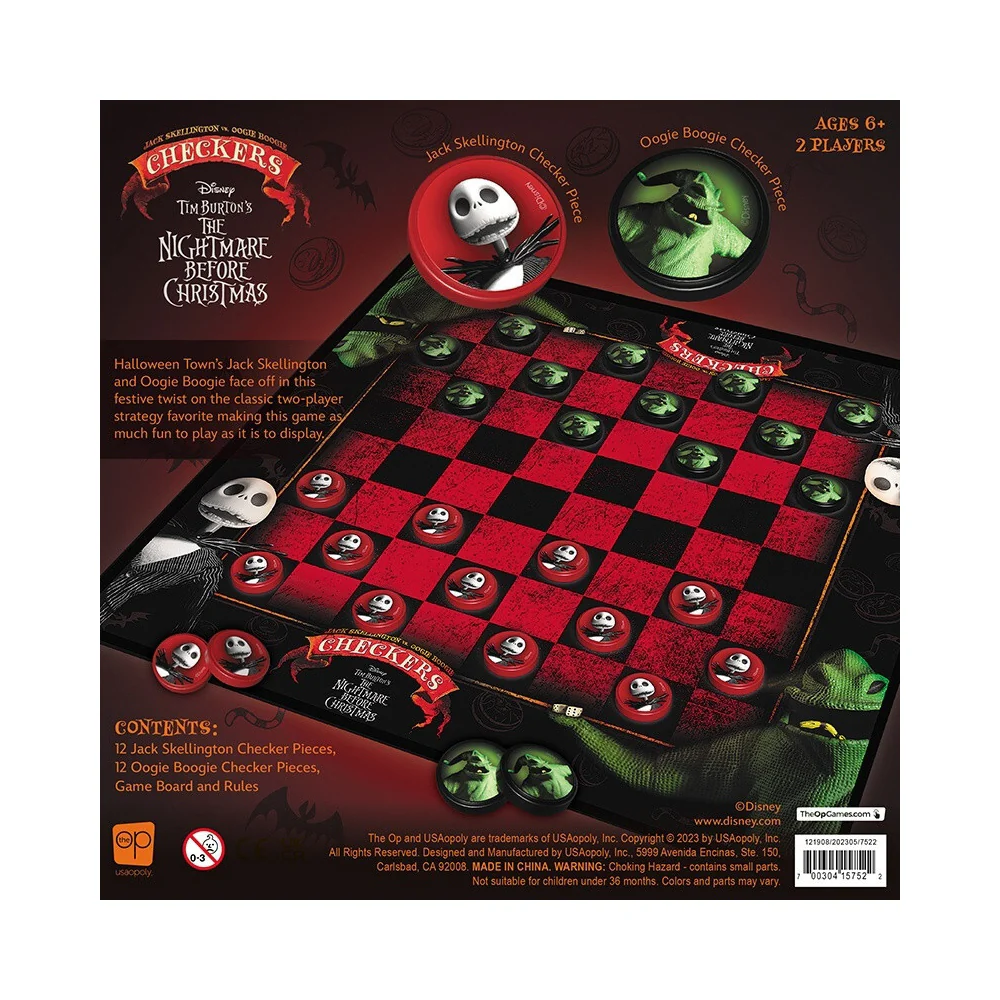 The Op Checkers Disney Tim Burton The Nightmare Before Christmas Board Game 6y+ - Image 4