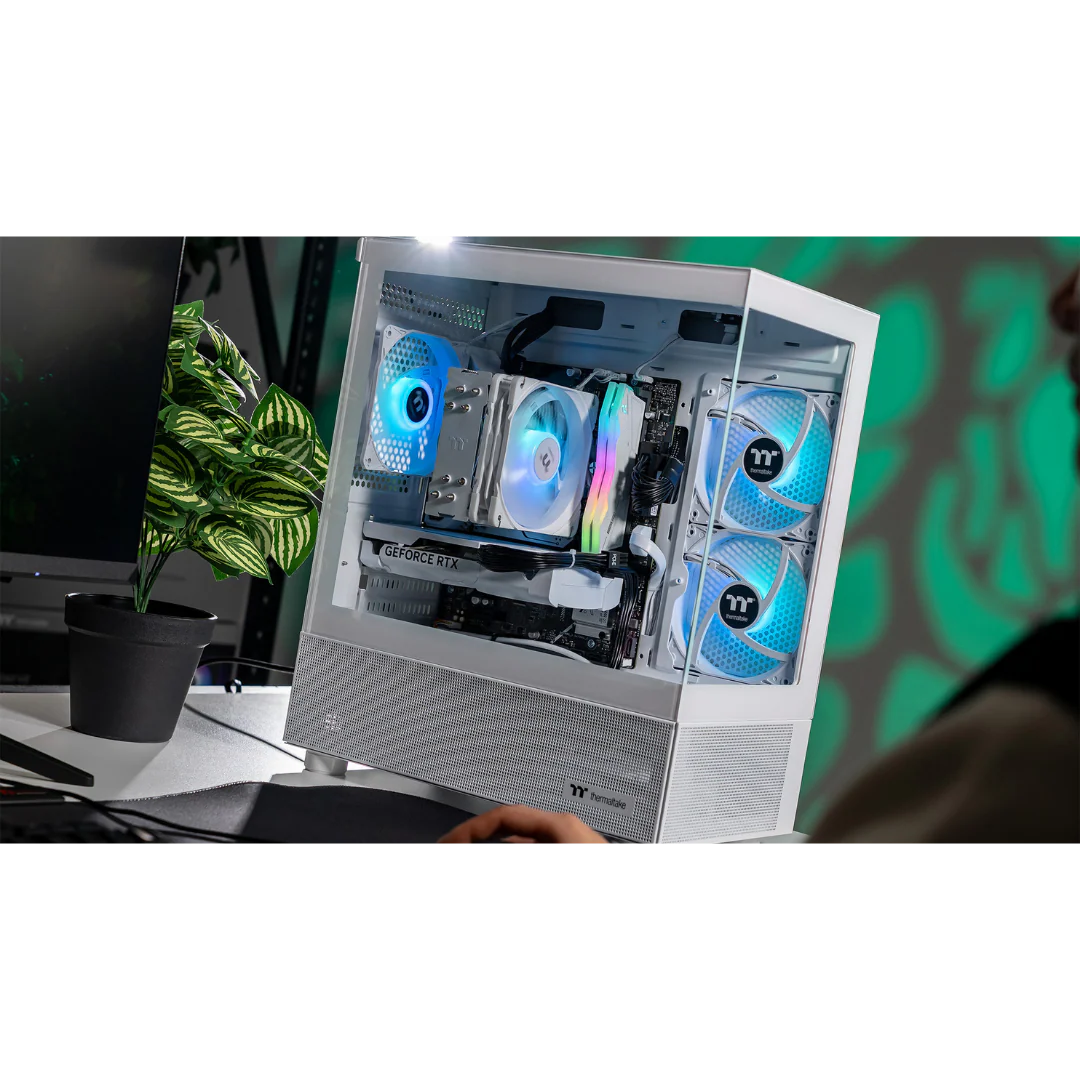 Thermaltake Horizon Elite Gaming Desktop PC (Intel 14400F / RTX 5060 / 32GB RAM) - Snow Edition - Image 6