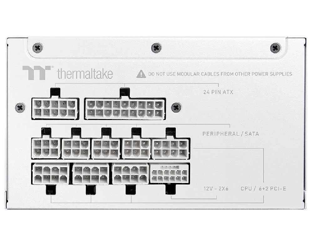 Thermaltake Toughpower GT 850W 80+ Gold PCIe Gen5.1 ATX 3.1 Fully Modular Power Supply - White (PS-TPT-0850FNFAGA-W) - Image 4