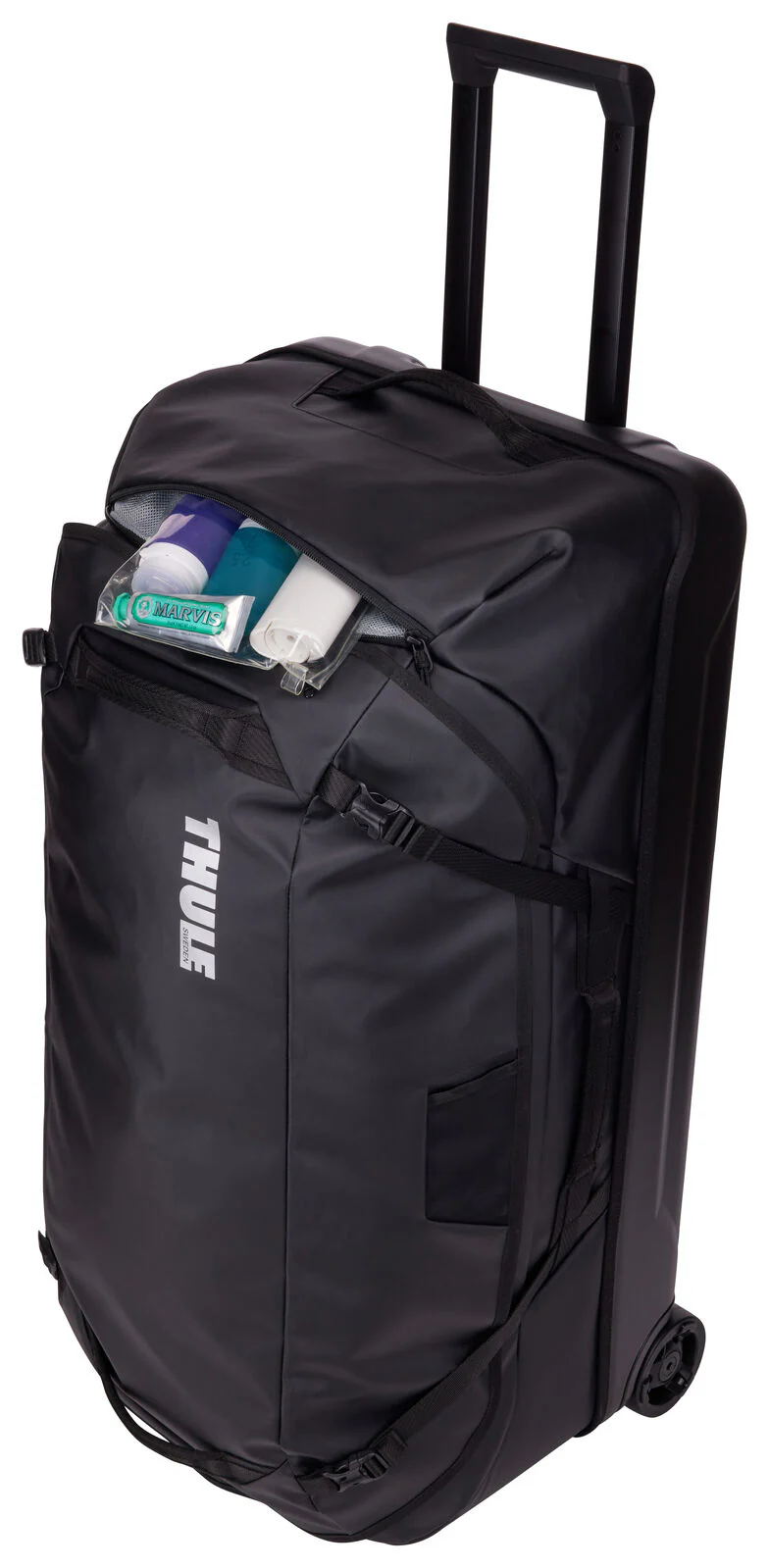 THULE Chasm Wheeled Duffel Travel Suitcase Luggage Bag 110L (Black) - Image 8