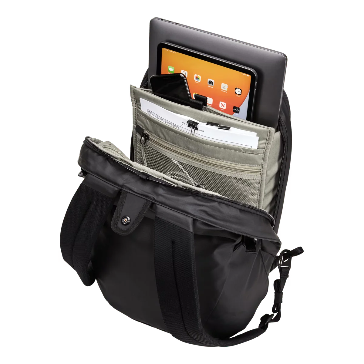 Thule Tact Backpack Bag Travel Rucksack with Laptop Sleeve 21L Black - Image 5