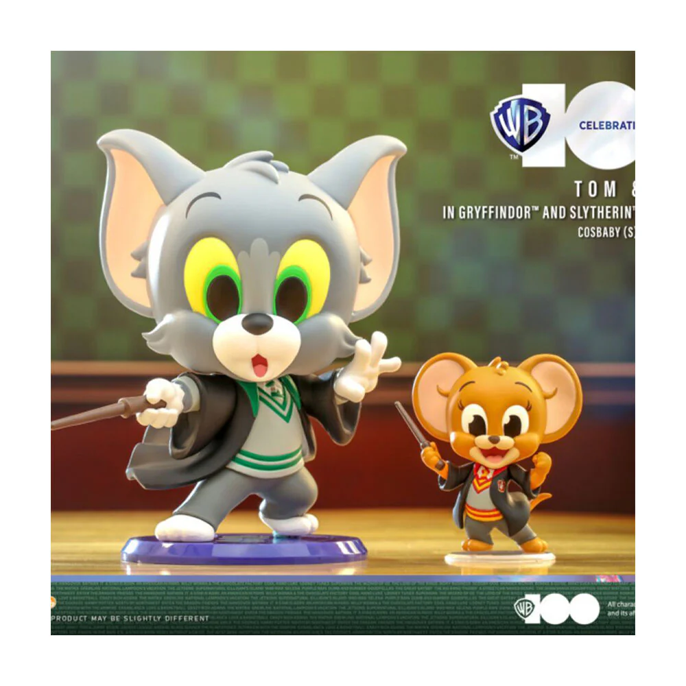 Tom & Jerry in Gryffidor & Slytherin House Robes Cosbaby Figure Toy Set - Image 2