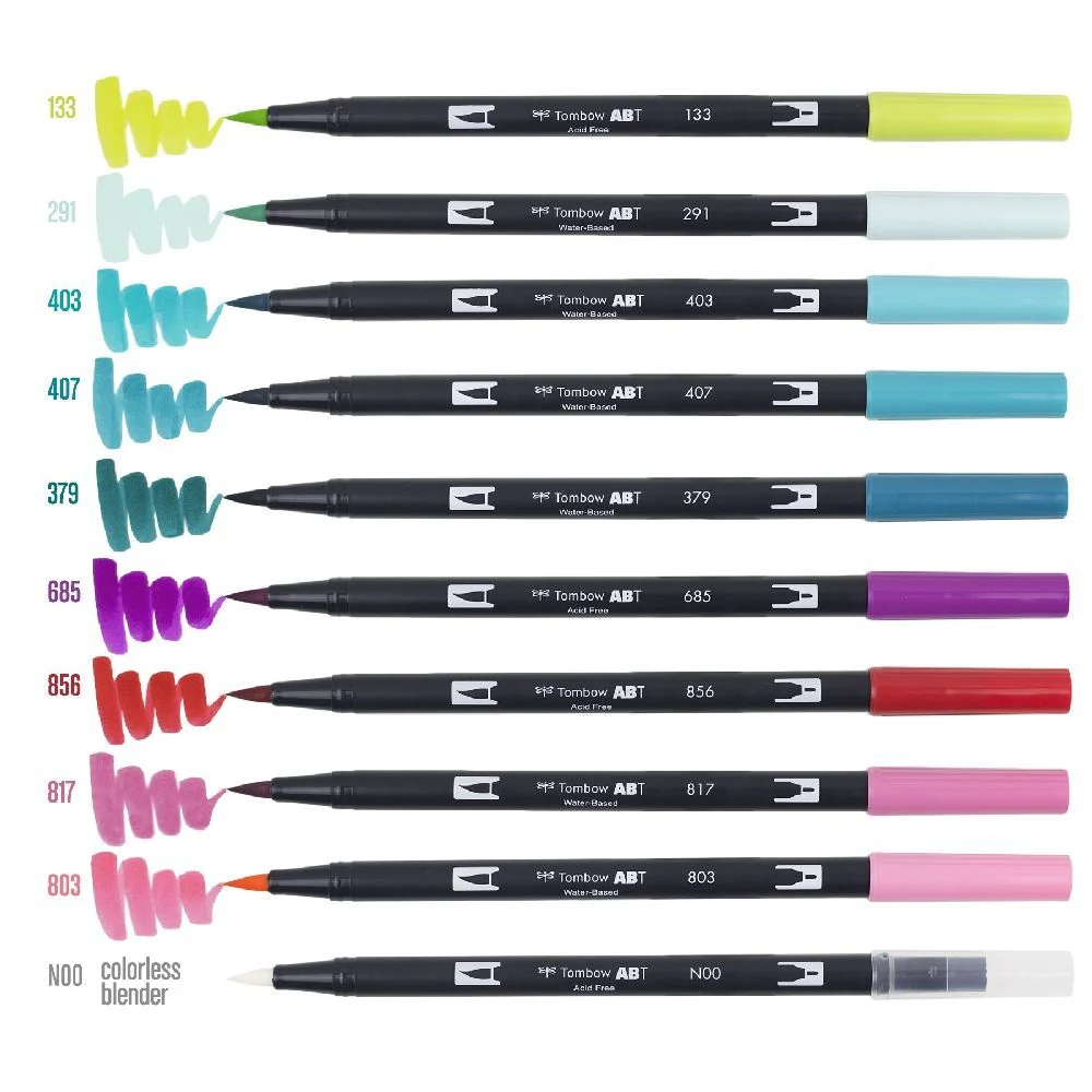 Tombow Dual Brush Pen Marker Drawing/Sketching Set (Desert Flora) [10-Pieces] - Image 7