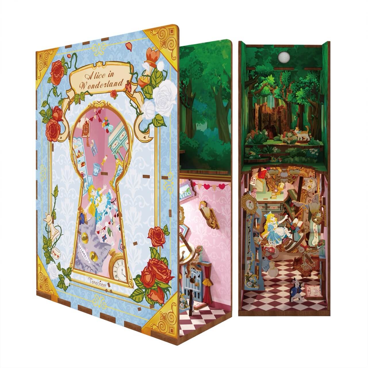 Tonecheer Alice In Wonderland Book Nook Kit - Image 2