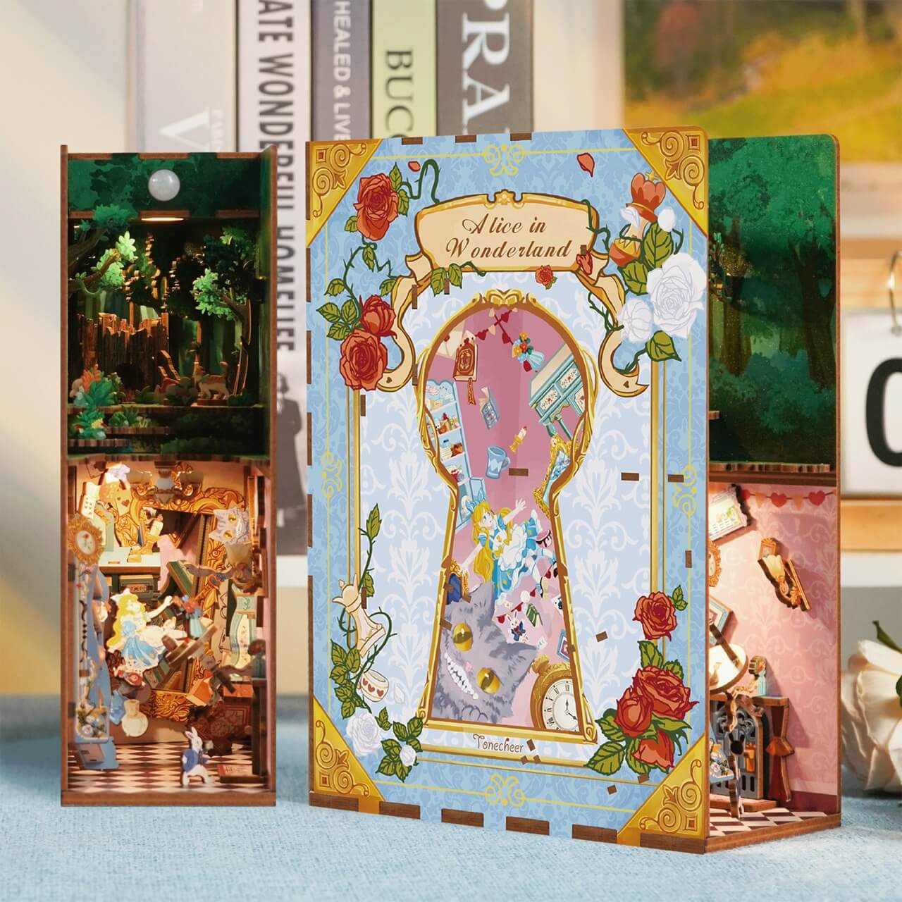 Tonecheer Alice In Wonderland Book Nook Kit - Image 3