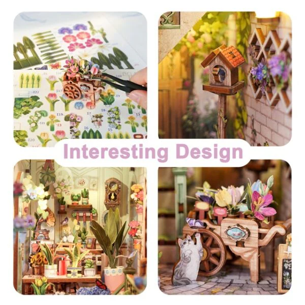 Tonecheer Flower Shop Book Nook Kit - Image 4