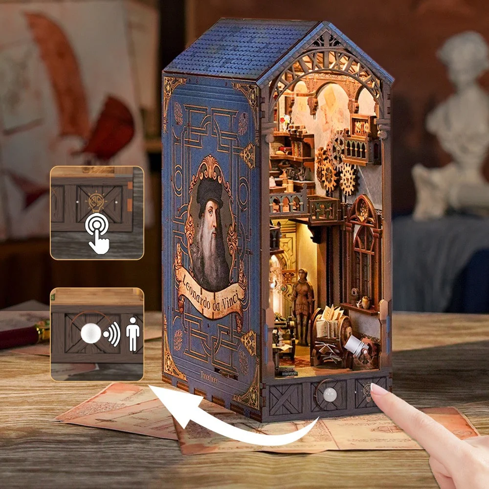 Tonecheer Leonardo da Vinci Book Nook Kit - Image 5