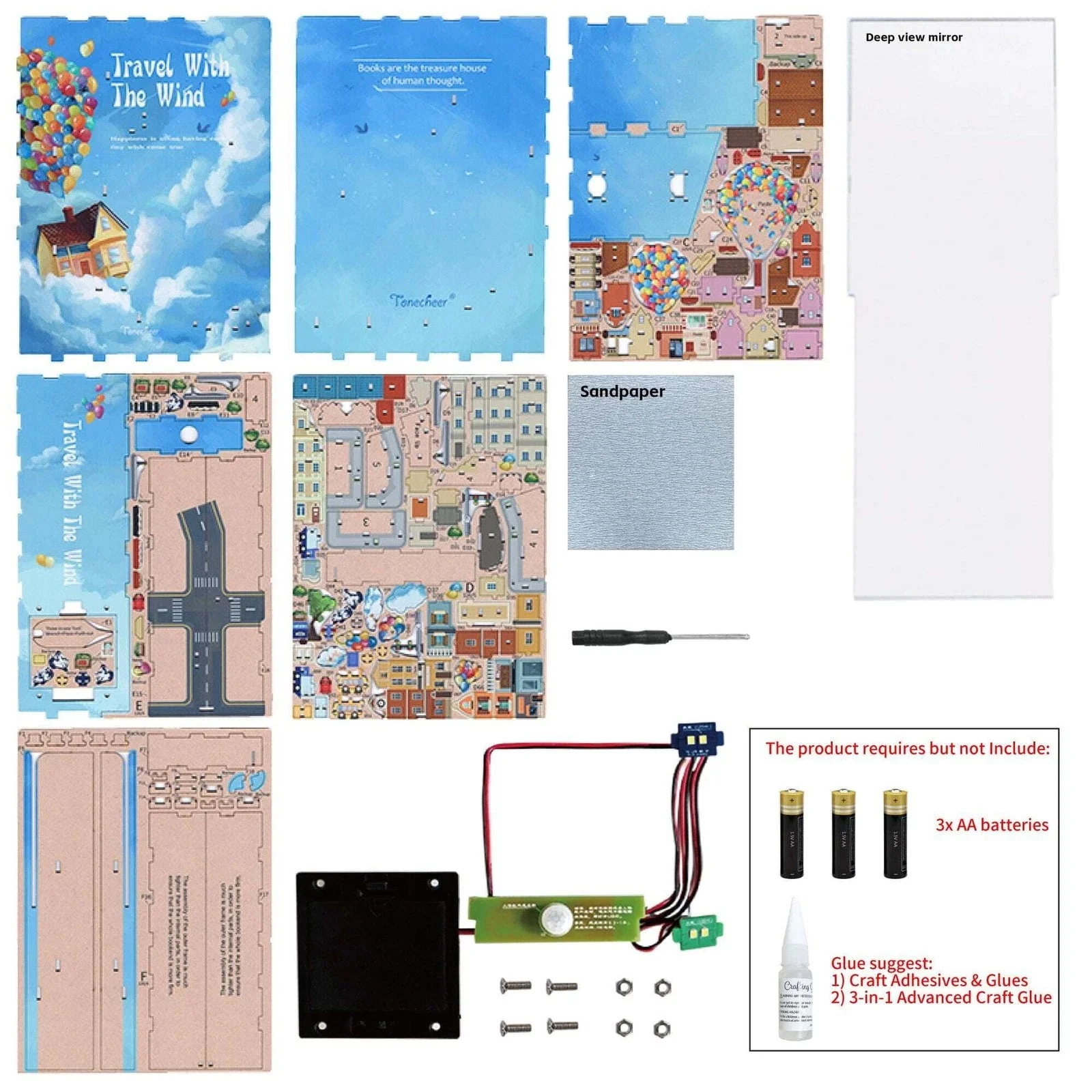 Tonecheer Travel with The Wind Book Nook Kit - Image 4