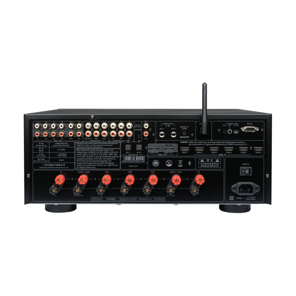 Tonewinner AT-2300 7.1 Channel AV Stereo Receiver Black - Image 4