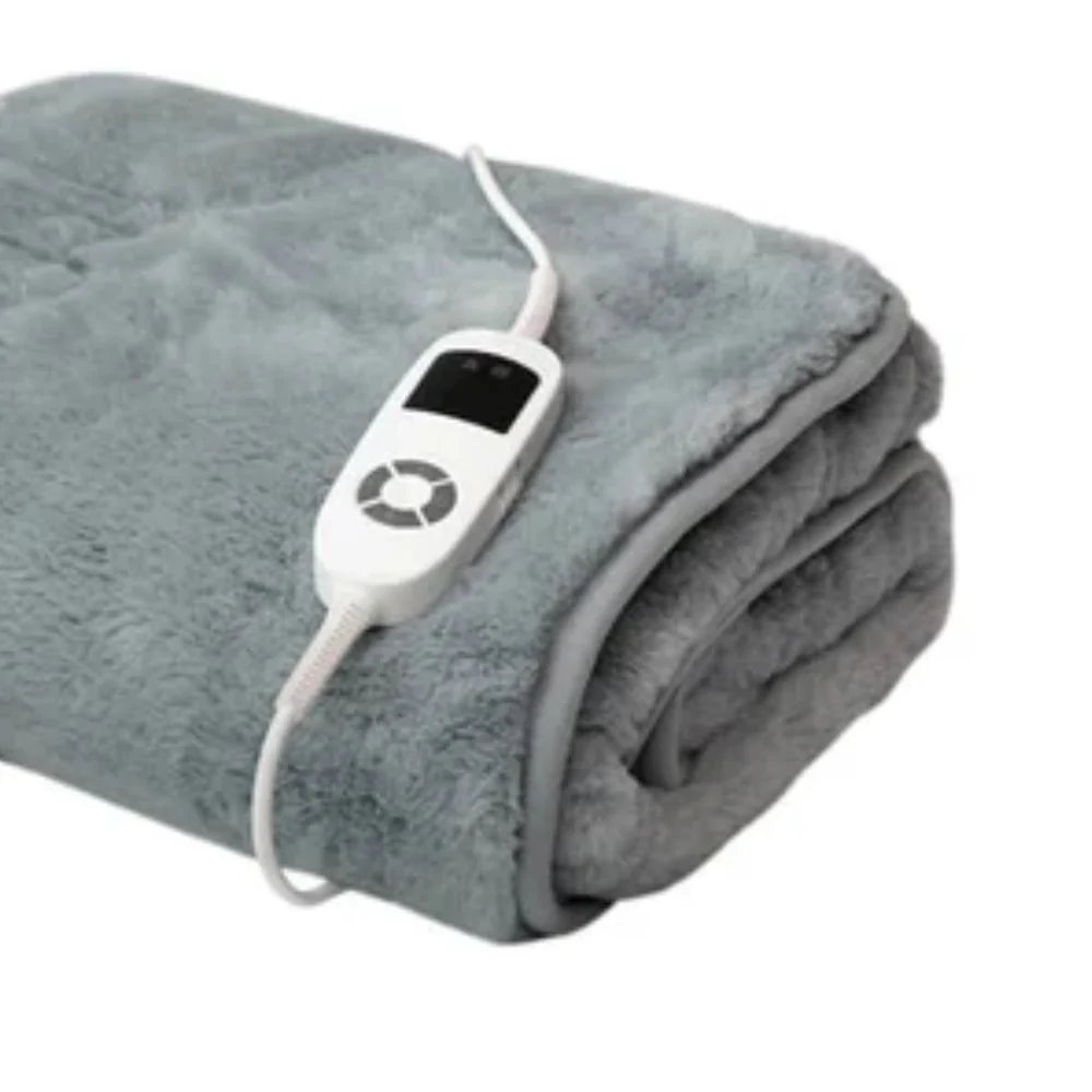 Tontine Luxuriously Warm & Soft Heated Throw - Pewter Blue 120x160 cm - Image 2