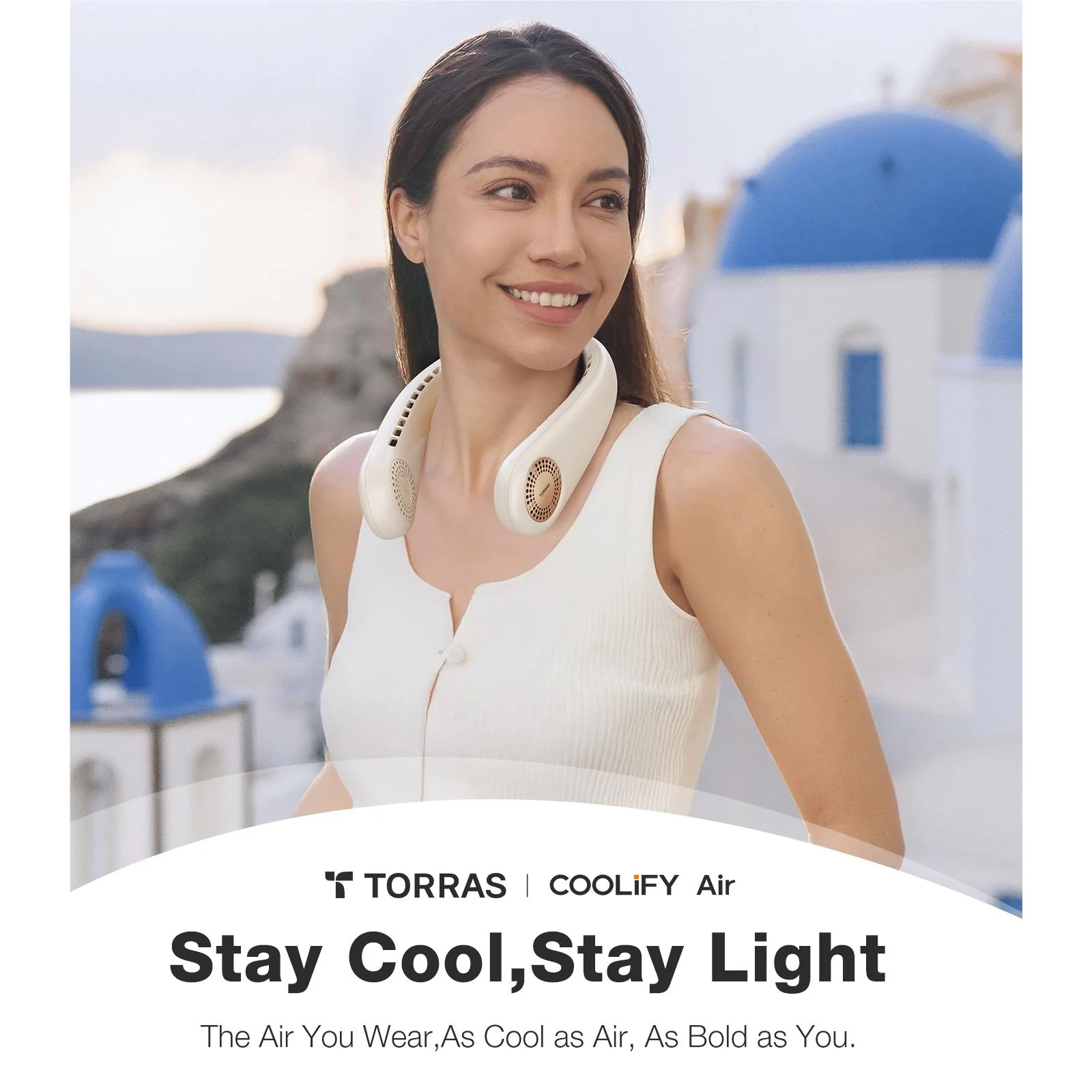 Torras COOLiFY Air Wearable Air Conditioner (Apricot Dune White) - Image 3