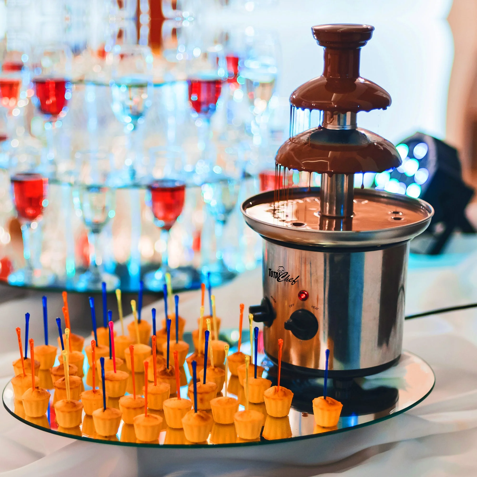 Total Chef 3 Tier Chocolate Fondue Fountain 680g Capacity, Stainless Steel - Image 2
