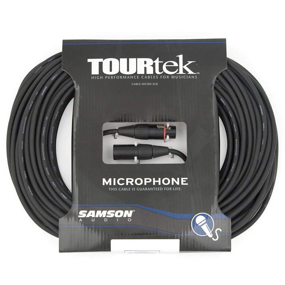 TourTek XLR Microphone Cable Male to Female Connector 30.5m (Black) - Image 2