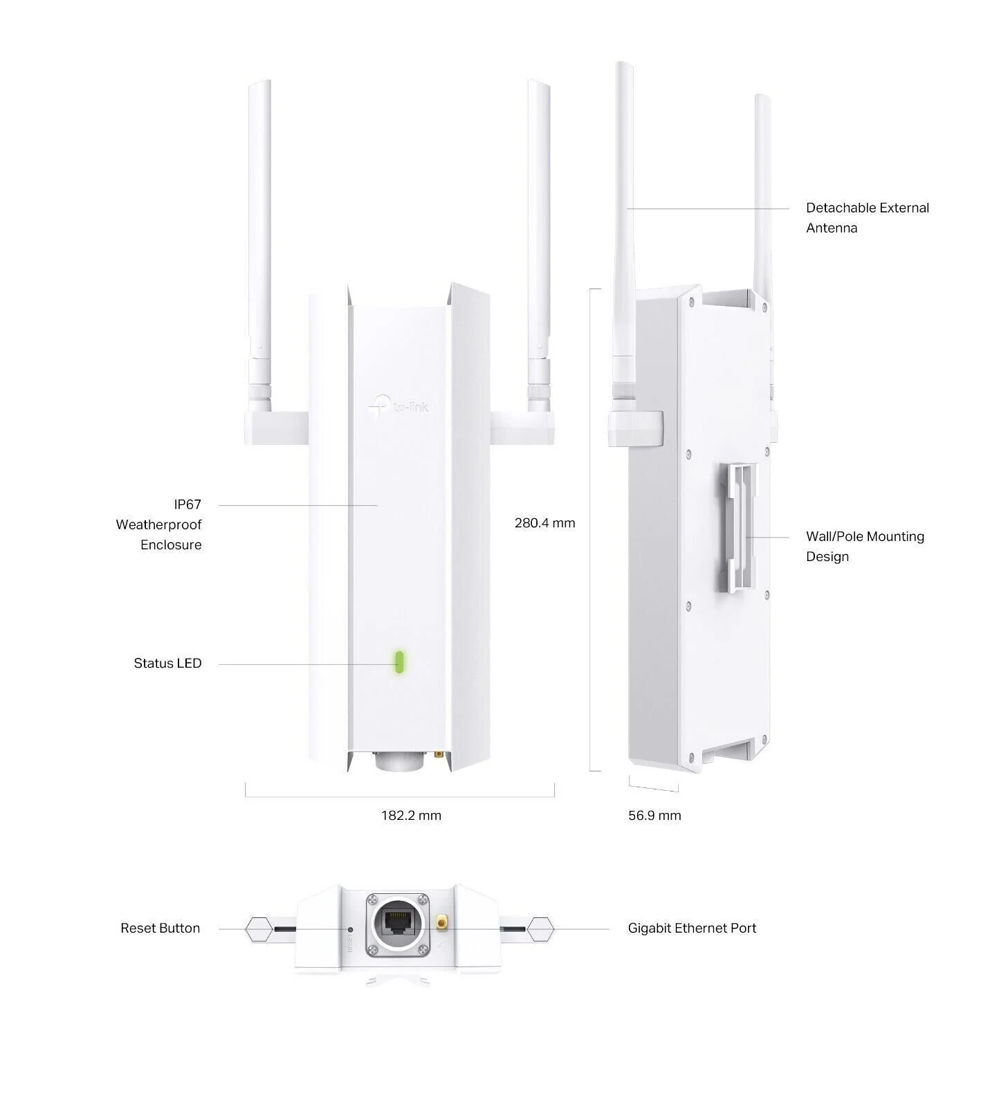 TP-Link EAP625-OUTDOOR HD AX1800 Indoor Outdoor Wireless Access Point - Image 2