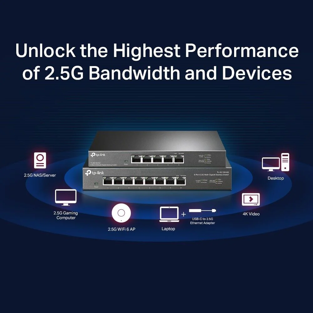 TP-Link TL-SG105-M2 5-Port 2.5G Desktop Switch - Image 2