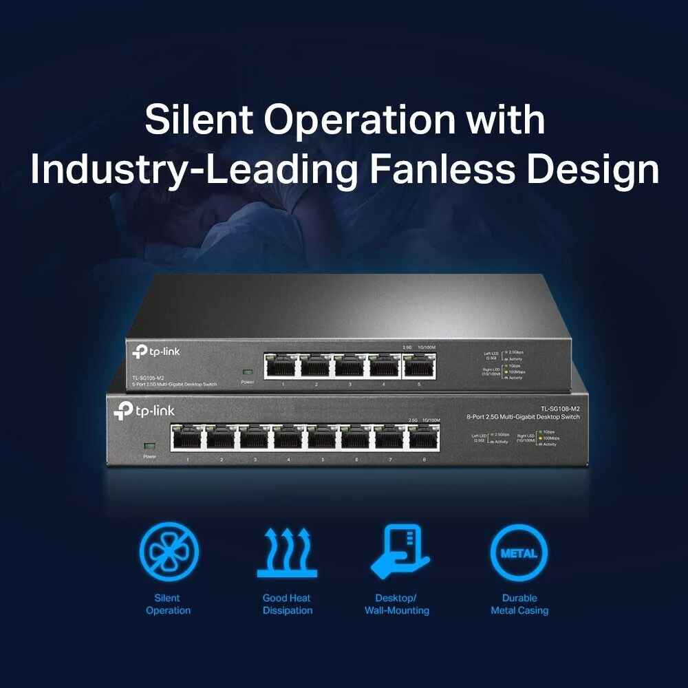 TP-Link TL-SG105-M2 5-Port 2.5G Desktop Switch - Image 4
