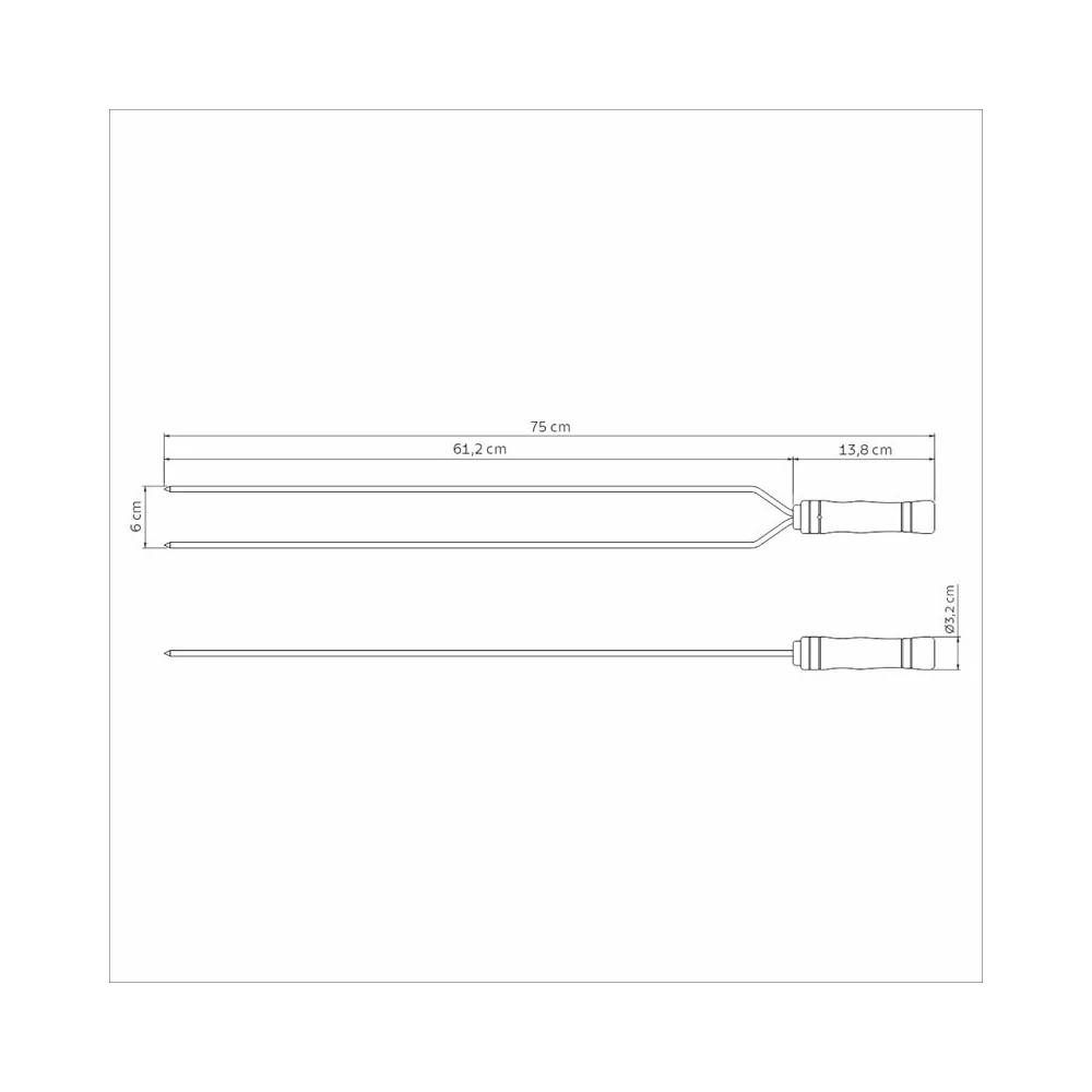Tramontina 75cm Stainless Steel Skewers Barbecue Tool - Image 2