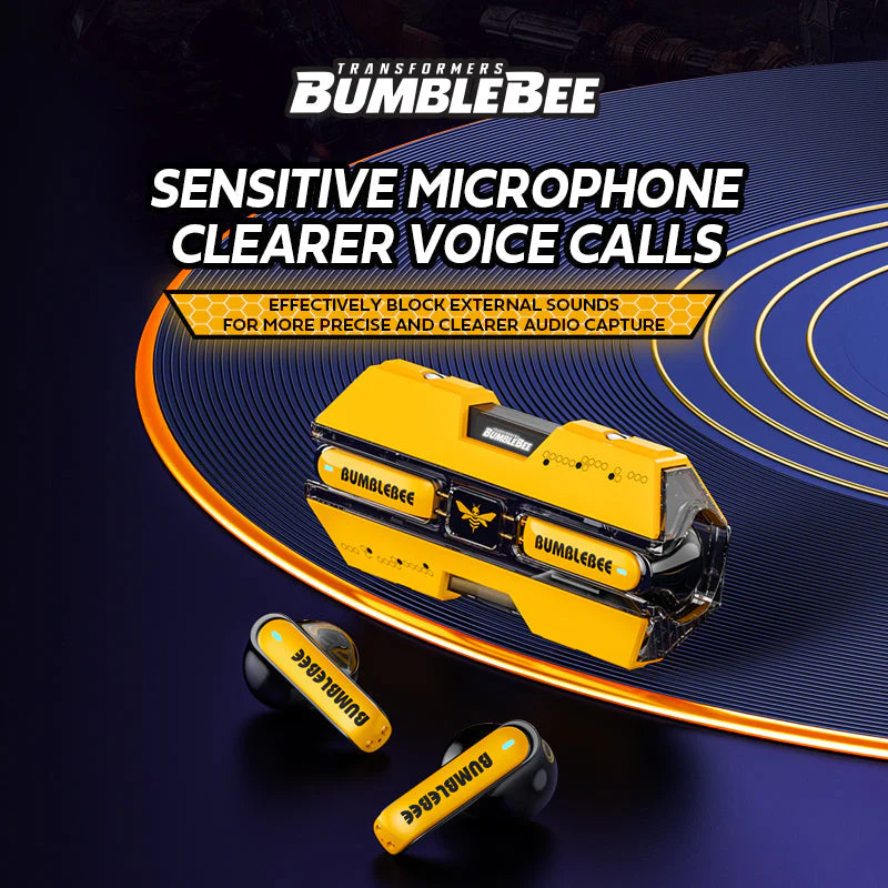 Transformers TF-T01 True Wireless Bluetooth Earbuds (Bumblebee Yellow) - Image 5