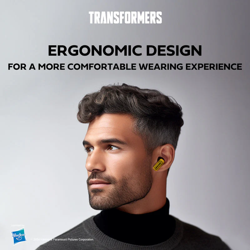 Transformers TF-T31 True Wireless Bluetooth 5.4 Earbuds (Yellow) - Image 6