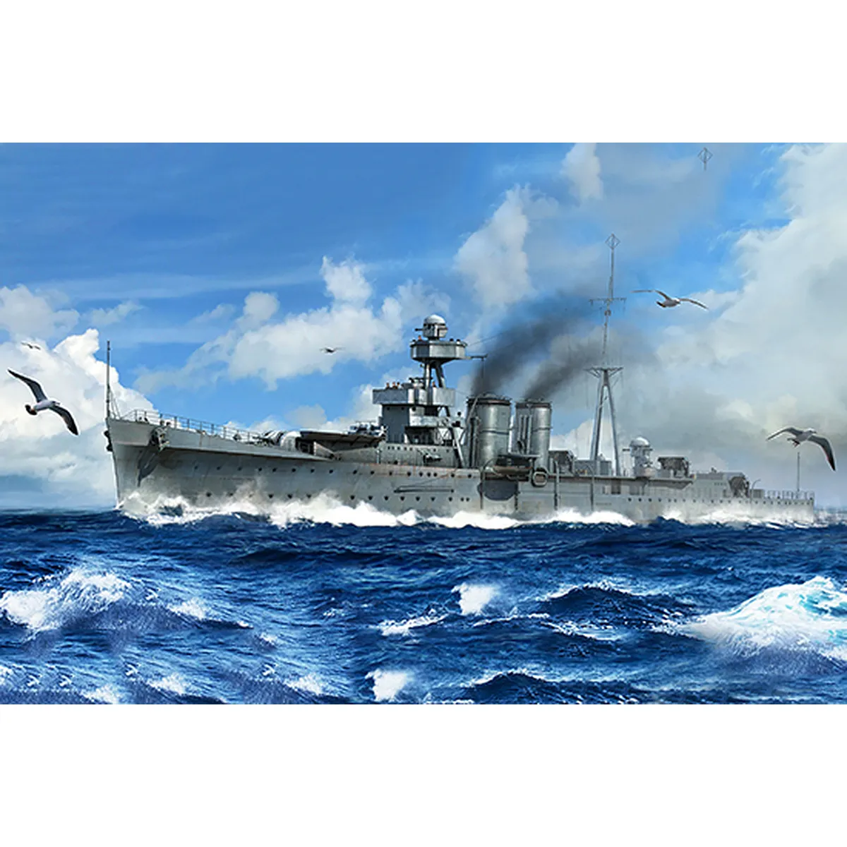 Trumpeter 1/350 HMS Calcutta Scaled Plastic Model Kit - Image 2