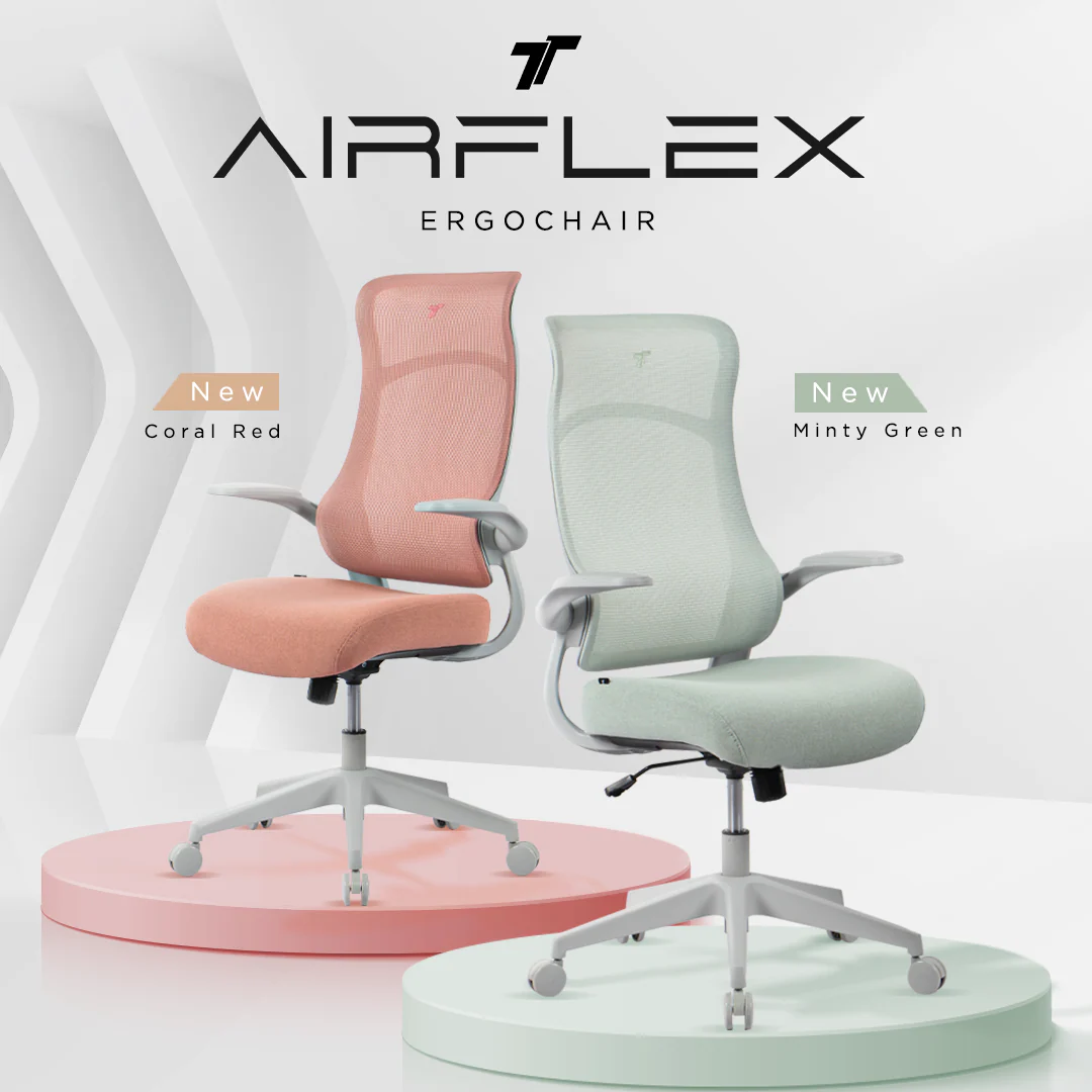 TT AIRFLEX Ergochair - Coral Red - Image 2