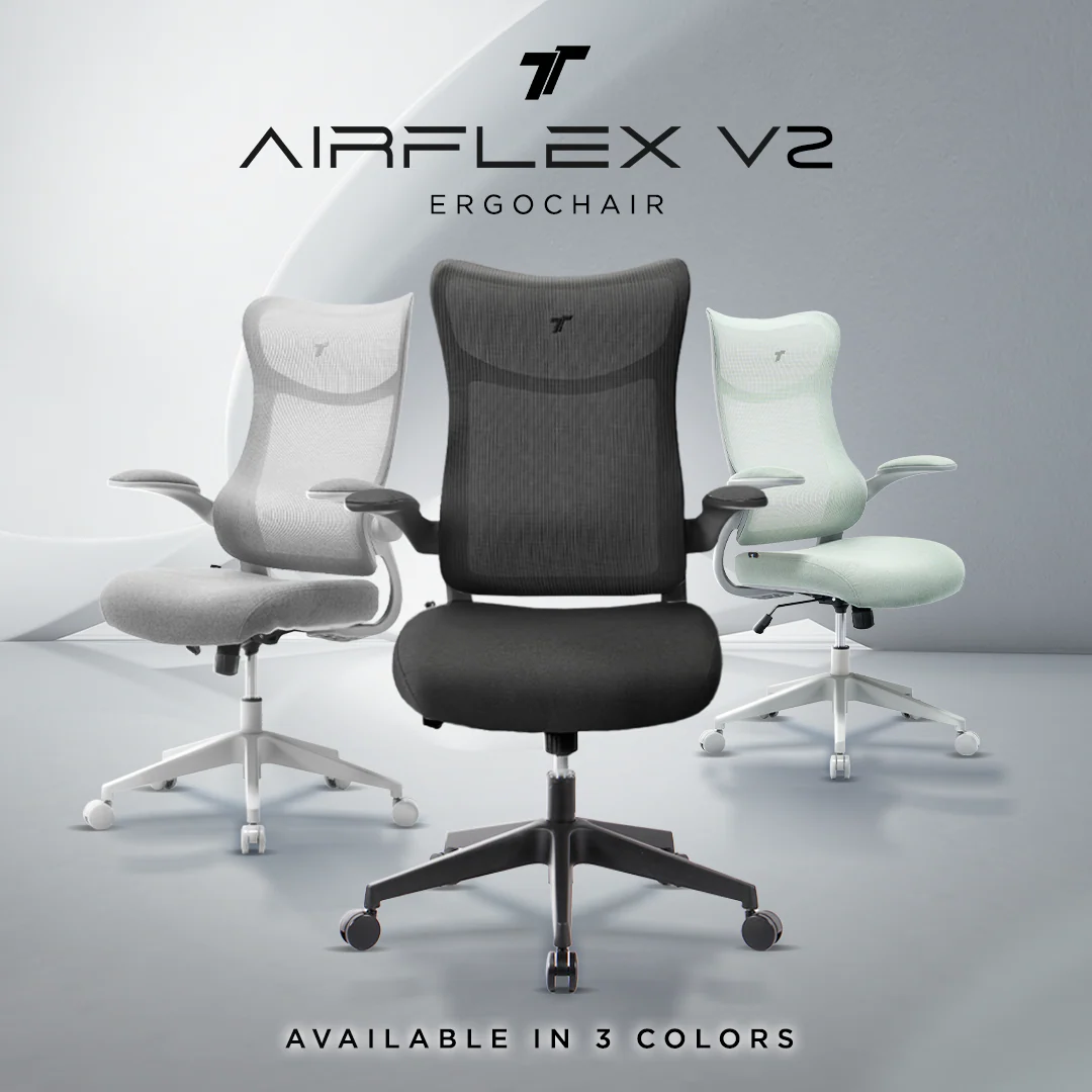 TT AIRFLEX V2 Ergochair - Graphite Black - Image 2