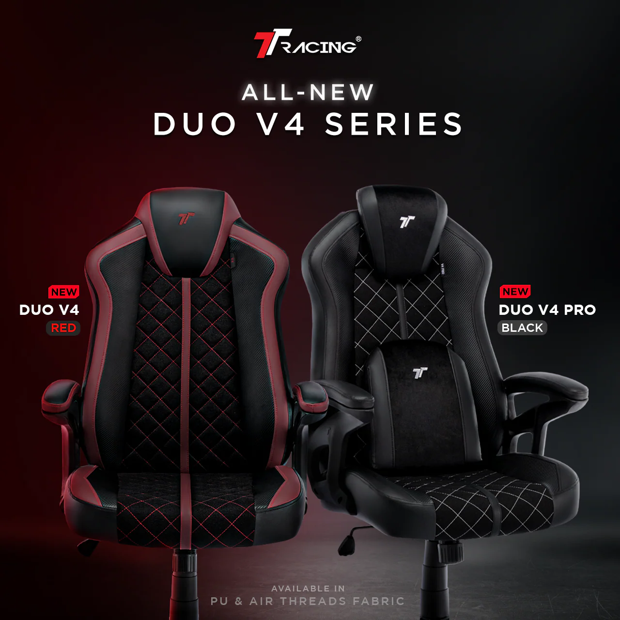 TTRacing Duo V4 Air Threads Fabric Gaming Chair (Dusk) - Image 2