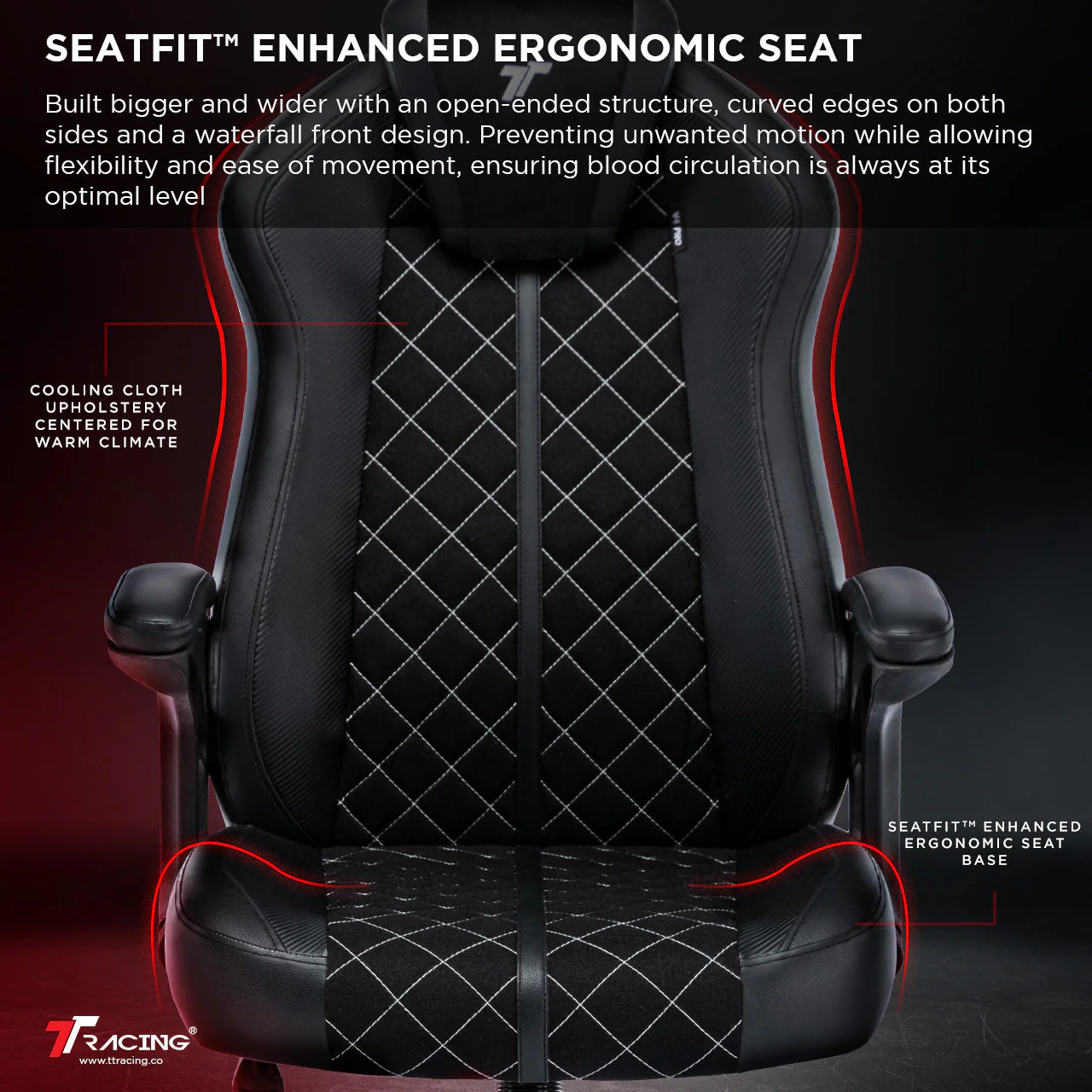 TTRacing Duo V4 Gaming Chair (Grey) - Image 4
