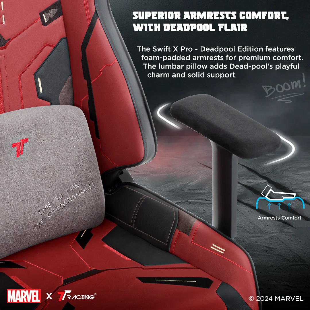 TTRacing Swift X Pro Gaming Chair - Deadpool Edition - Image 5