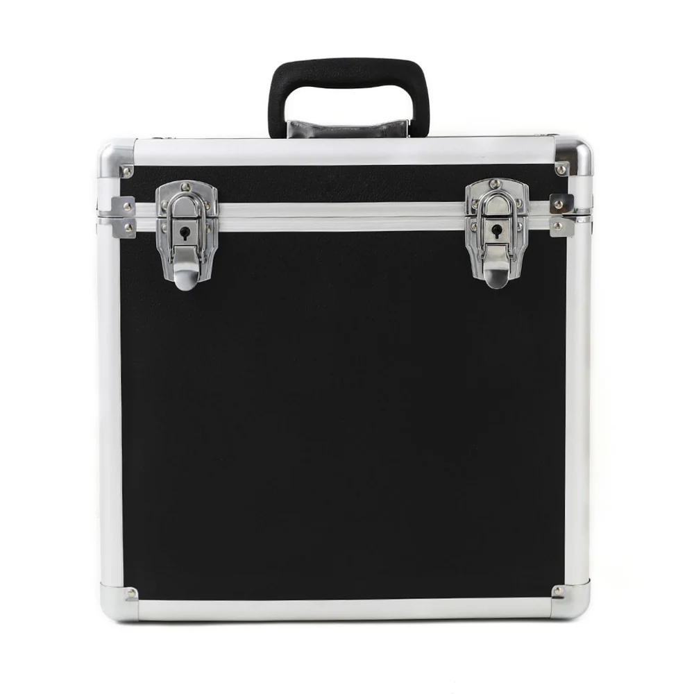 Silcron Aluminium 55 Record Heavy Duty Storage Case (Black) - Image 2