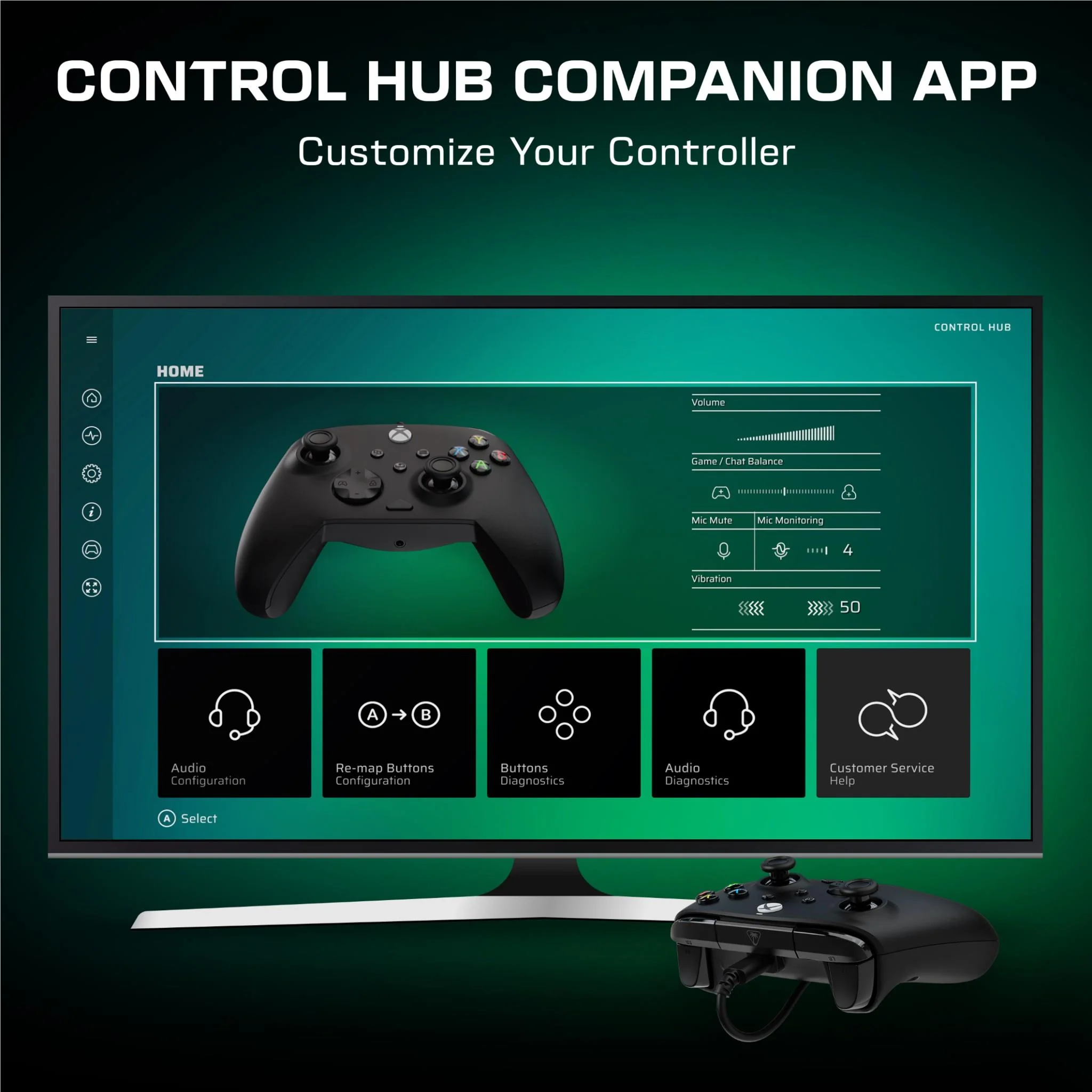 Turtle Beach Rematch Core Wired Gaming Controller for Xbox Series X/S (Black) - Image 6