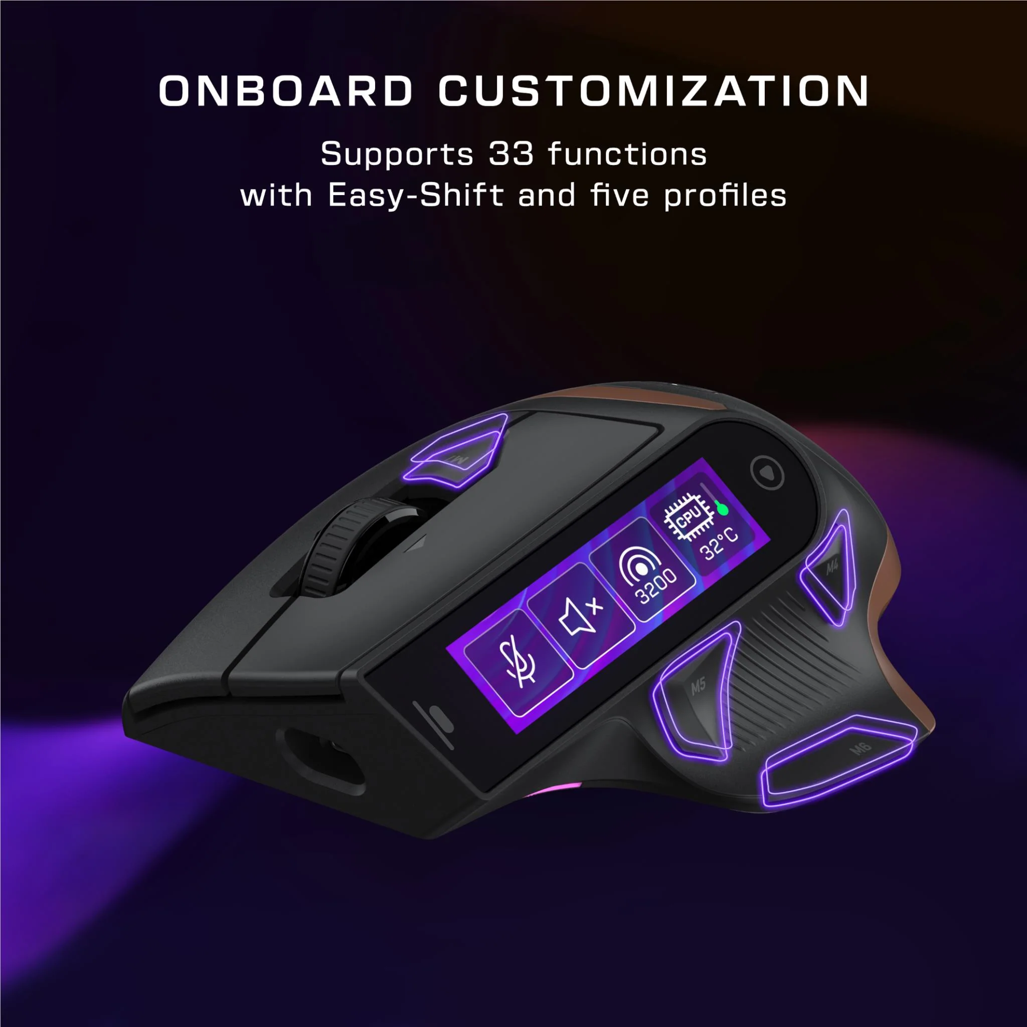 Turtle Command Series MC7 Wireless Mouse with Screen - Image 10