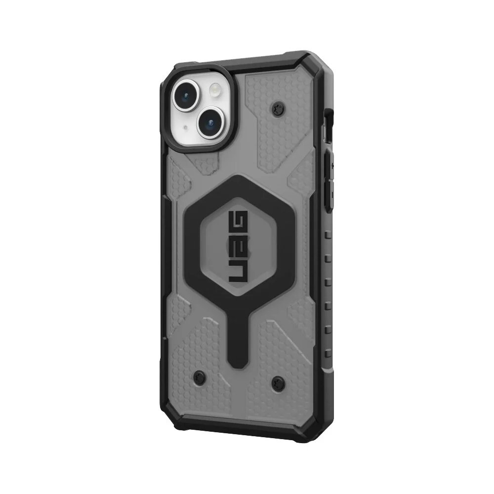 UAG phone case for iPhone 15 Clear Pathfinder Magsafe (Ash/Clear) - Image 4