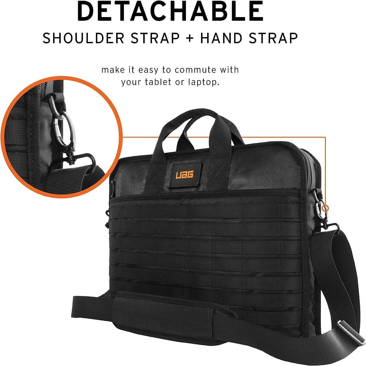 UAG Tactical Brief Laptop Bag, Medium 14" (Black) - Image 7