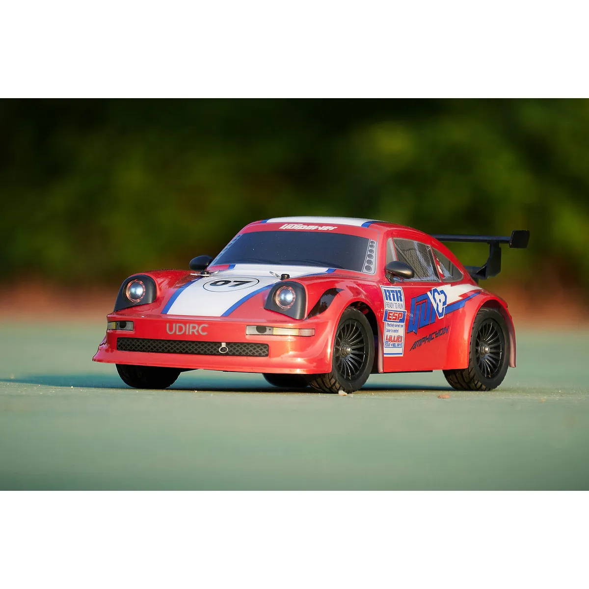 UDI Amphicyon RC Drift Car Electric 4WD 1/16 Scale RTR (Red) - Image 6