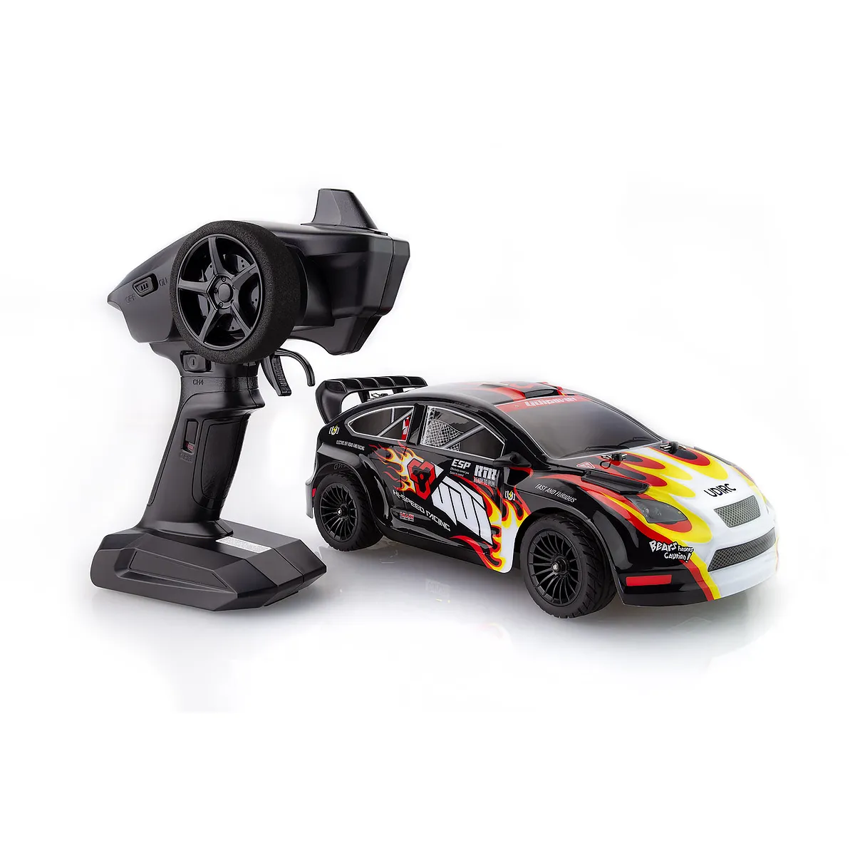 UDI Rally RC Drift Car Electric 4WD 1/16 Scale RTR (Black) - Image 10